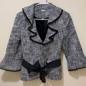 White House Black Market Ruffle Blazer Jacket